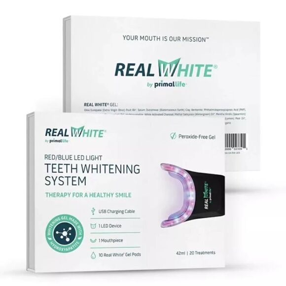 Primal Life Organics Natural Teeth Whitening System Red and Blue LED - Picture 1 of 12